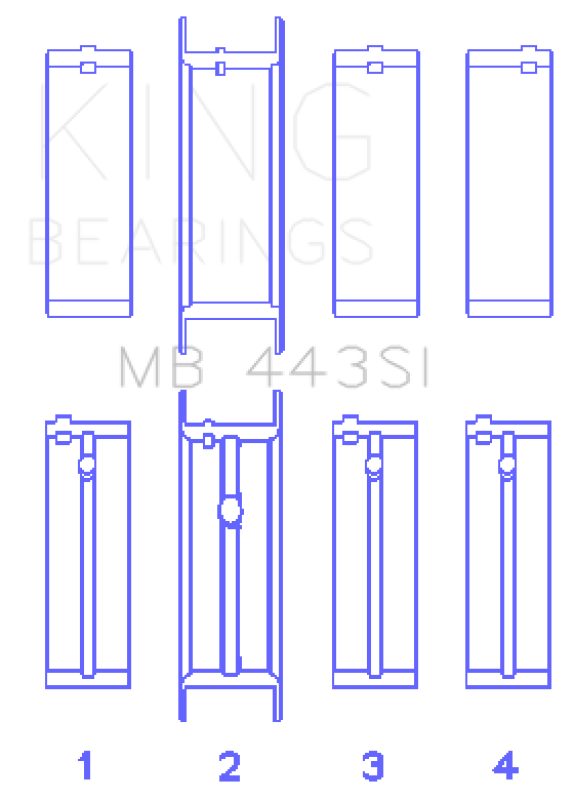 King Engine Bearings Buick/Pontiac/Oldsmobile V6 Main Bearing Set thumbnail 3