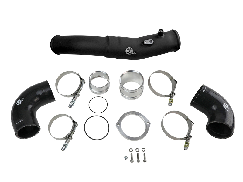 BladeRunner 2-1/2 IN Aluminum Hot Charge Pipe Black