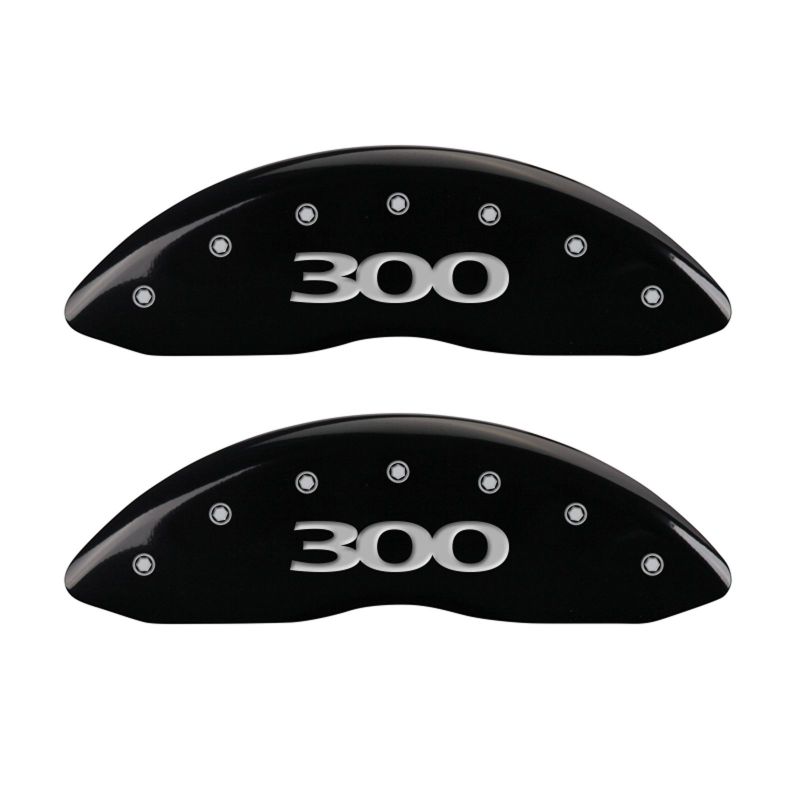 MGP 4 Caliper Covers Engraved Front & Rear 300 Black finish silver ch thumbnail 3