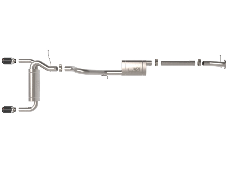 aFe 2021+ Ford Bronco L4-2.3L (t) / V6-2.7L (tt) Vulcan 3in. to 2.5in. SS Cat-Back - Carbon thumbnail 8