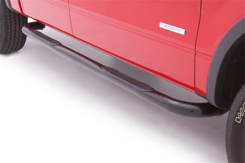 Lund 2019 Chevy Silverado 1500 Double Cab 3in Round Bent SS Nerf Bars - Black thumbnail 4