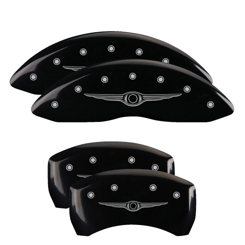 MGP 4 Caliper Covers Engraved Front & Rear MGP Black finish silver ch thumbnail 6