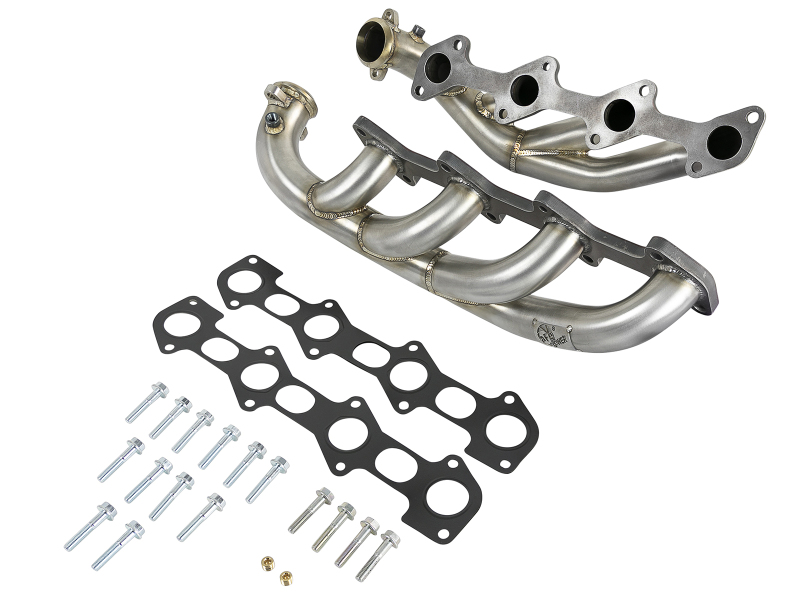 aFe Twisted Steel 1.75-2in 304 SS Headers 03-07 Ford Diesel Trucks V8-6.0L (td) thumbnail 9