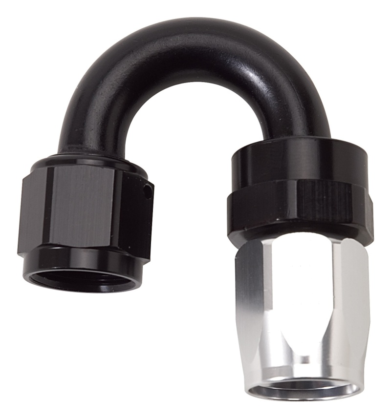 Russell Performance -8 AN Black/Silver 180 Degree Tight Radius Full Flow Swivel Hose End thumbnail 8