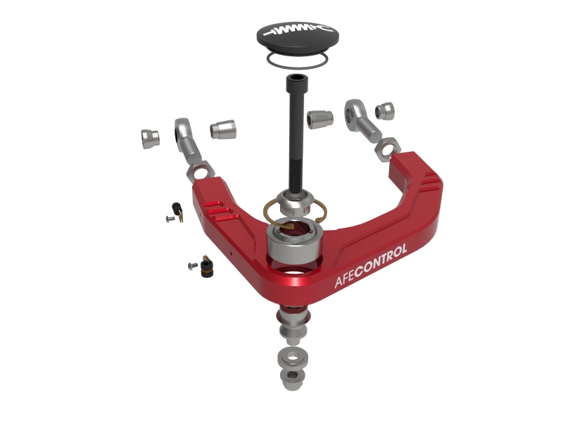 aFe Control 05-23 Toyota Tacoma Upper Control Arms - Red Anodized Billet Aluminum thumbnail 8