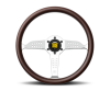 Momo Super Grand Prix Steering Wheel 350 mm - Mahogany Wood/Polished Spokes thumbnail 3