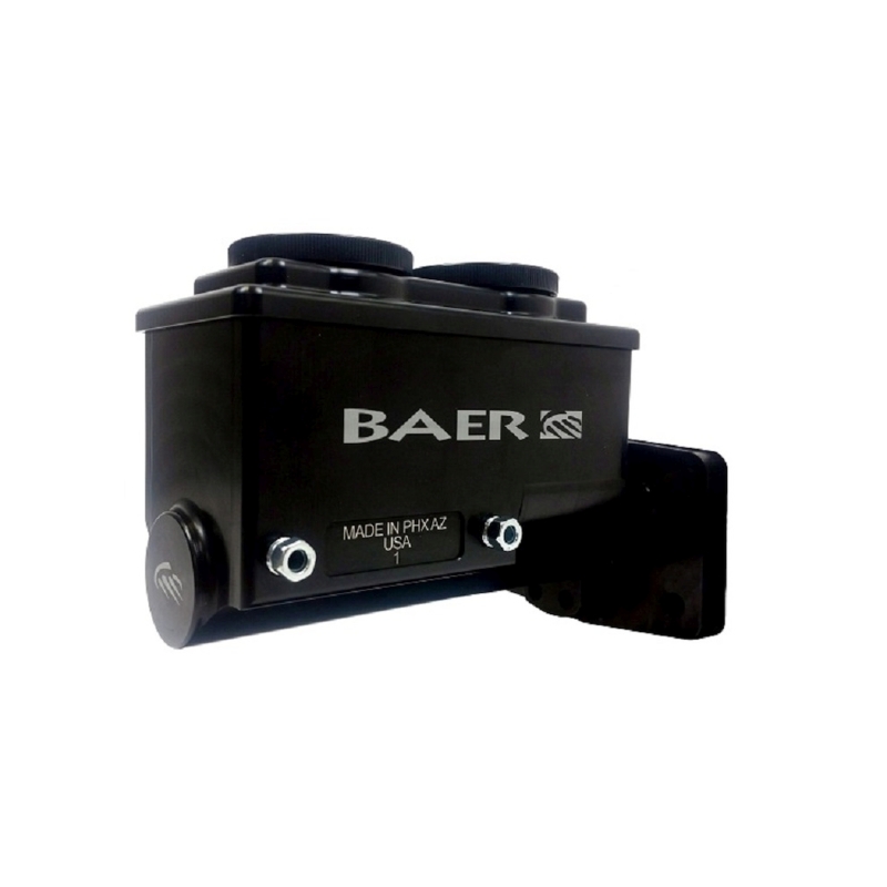 Baer Brakes Mopar 1in Bore Remaster 4-Bolt Left Port Master Cylinder Assembly - Black