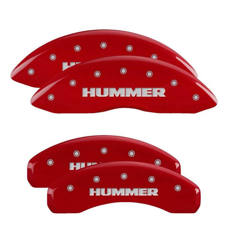 MGP 4 Caliper Covers Engraved Front & Rear MGP Red finish silver ch thumbnail 2