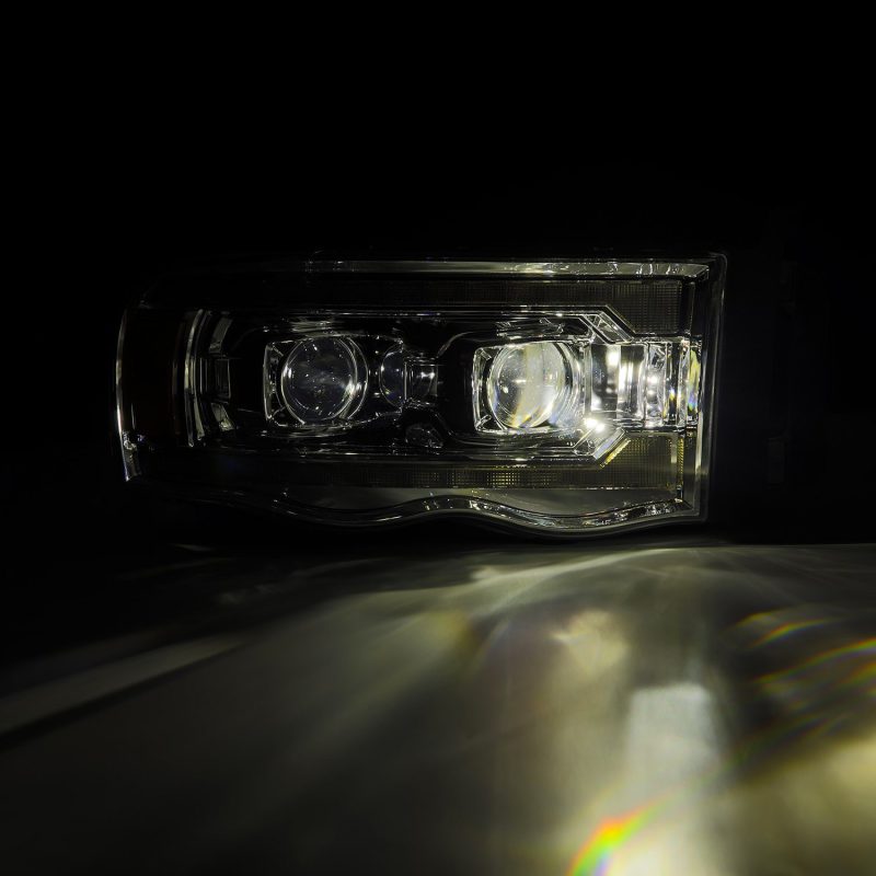 AlphaRex 02-05 Dodge Ram 1500 LUXX LED Proj Headlights Plank Style Chrome w/Activ Light/Seq Signal thumbnail 5
