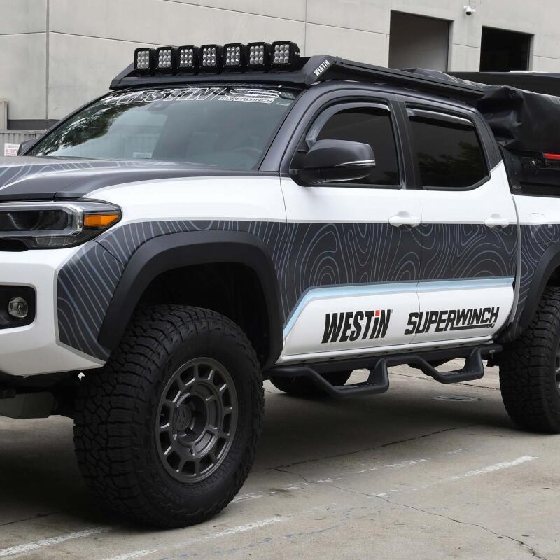 Westin 2016-2018 Toyota Tacoma Double Cab 4dr In-Channel Wind Deflector 4pc - Smoke thumbnail 8