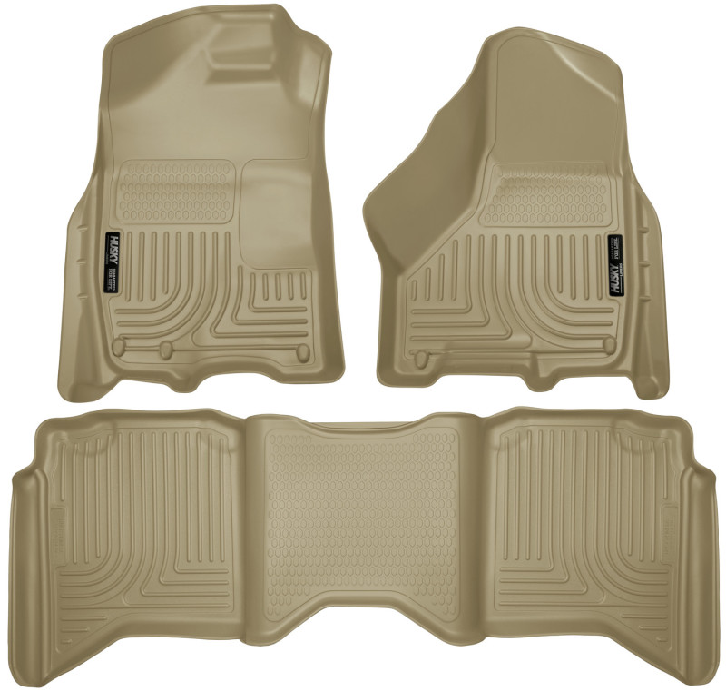 Husky Liners 2012 Dodge Ram 1500/2500/3500 Crew Cab WeatherBeater Combo Tan Floor Liners thumbnail 6