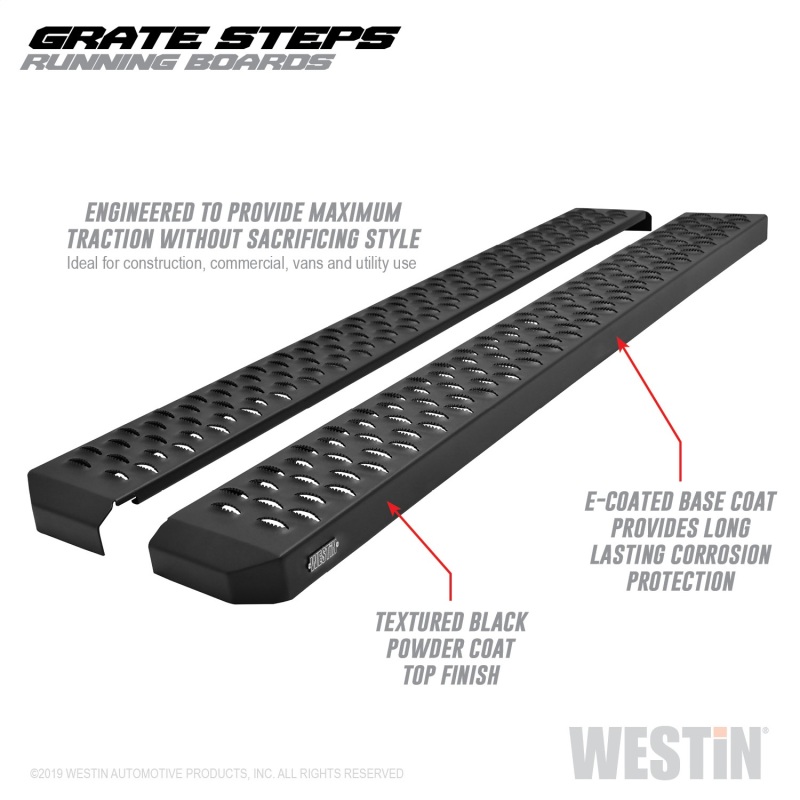 Westin Grate Steps Running Boards 54 in - Textured Black thumbnail 7