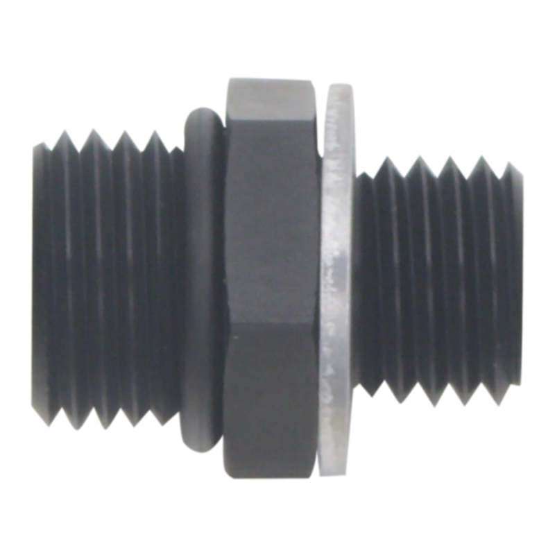 DeatschWerks 6AN ORB Male to M12 X 1.5 Metric Male (Incl O-Ring and Washer) - Anodized Matte Black thumbnail 2