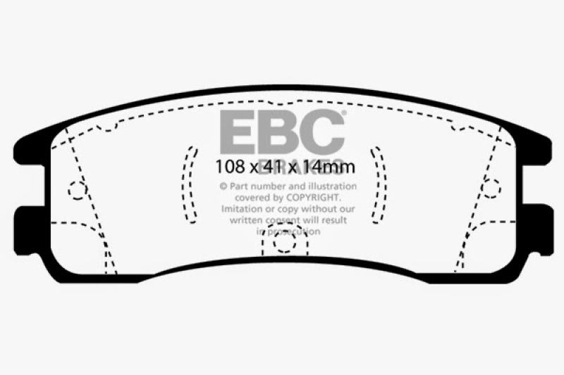 EBC 08-09 Buick Allure (Canada) 5.3 Redstuff Rear Brake Pads thumbnail 5