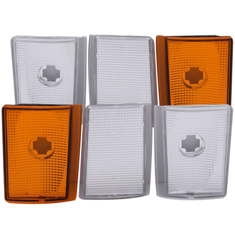 ANZO Corner Lights 1988-1993 Chevrolet C1500 Euro Corner Lights 4 Crystal Chrome / 2 Crystal Amber thumbnail 3