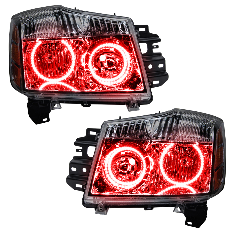 Oracle Lighting 08-15 Nissan Armada Pre-Assembled LED Halo Headlights -Red thumbnail 2