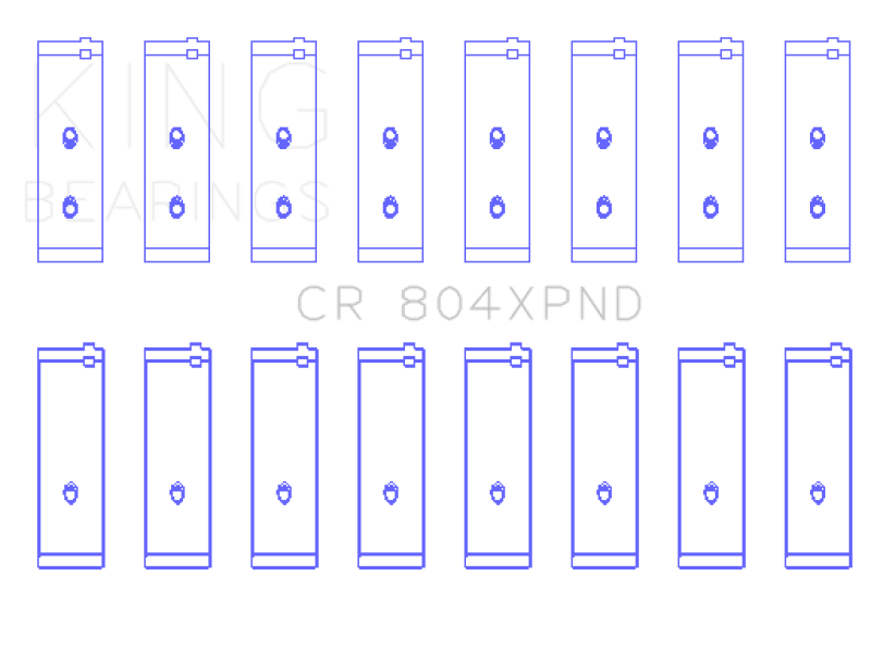 King Ford 260ci / 289ci / 302 5.0L Windsor - Doweled (Size STD) Performance Rod Bearing Set thumbnail 5