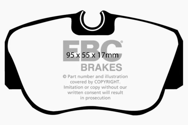 EBC 84-86 Mercedes-Benz 190/190E 2.3 Ultimax2 Front Brake Pads thumbnail 4