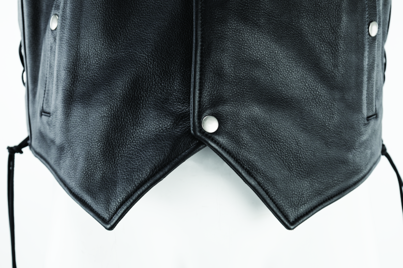 Kuryakyn Leather By River Road Old Skool Leather Vest Black - Large thumbnail 4