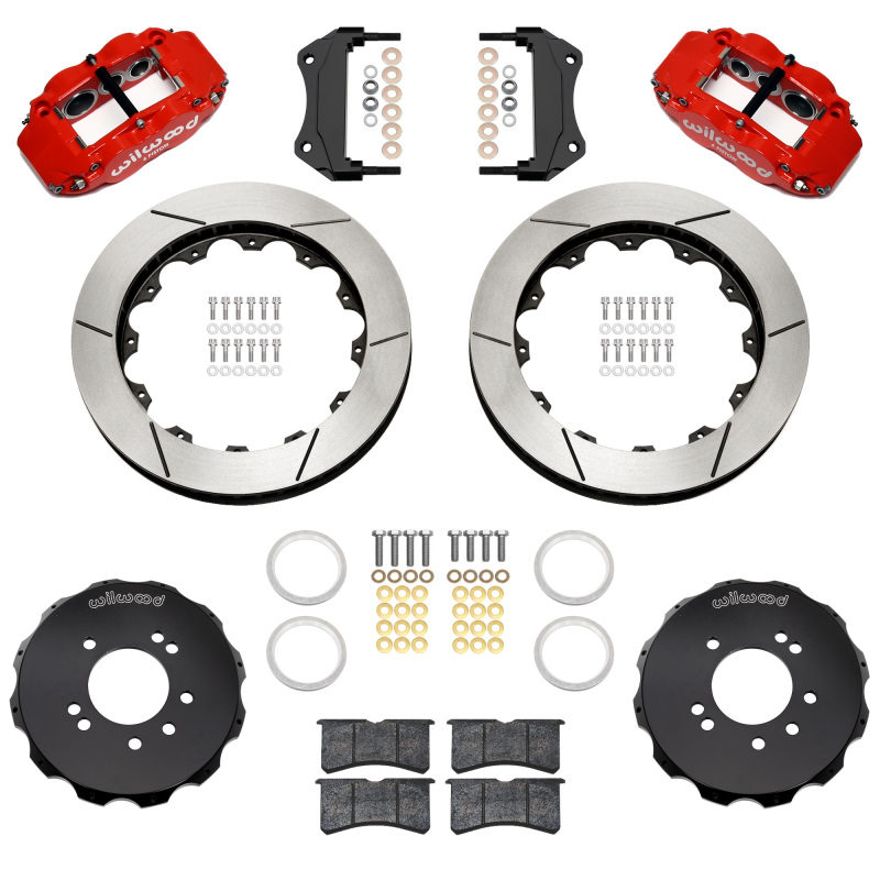 Wilwood 89-98 Nissan 240SX/89-94 Skyline/90-96 300ZX Superlite 6R Fr BBK w/ 12.88in SLT Rotors - Red