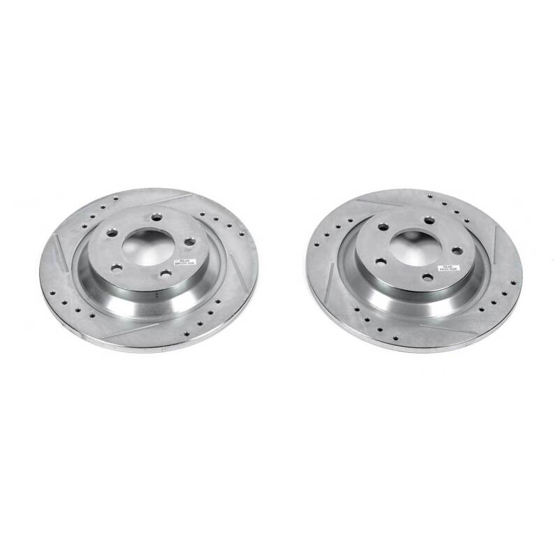 Power Stop 06-10 Mazda 5 Rear Evolution Drilled & Slotted Rotors - Pair thumbnail 2