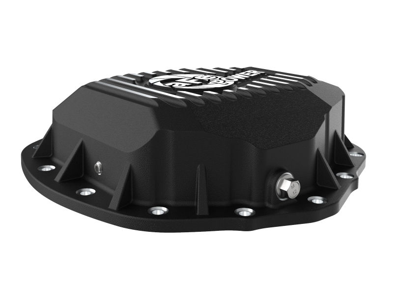 aFe 2020 Chevrolet Silverado 2500 HD Rear Differential Cover Black ; Pro Series w/ Machined Fins thumbnail 9