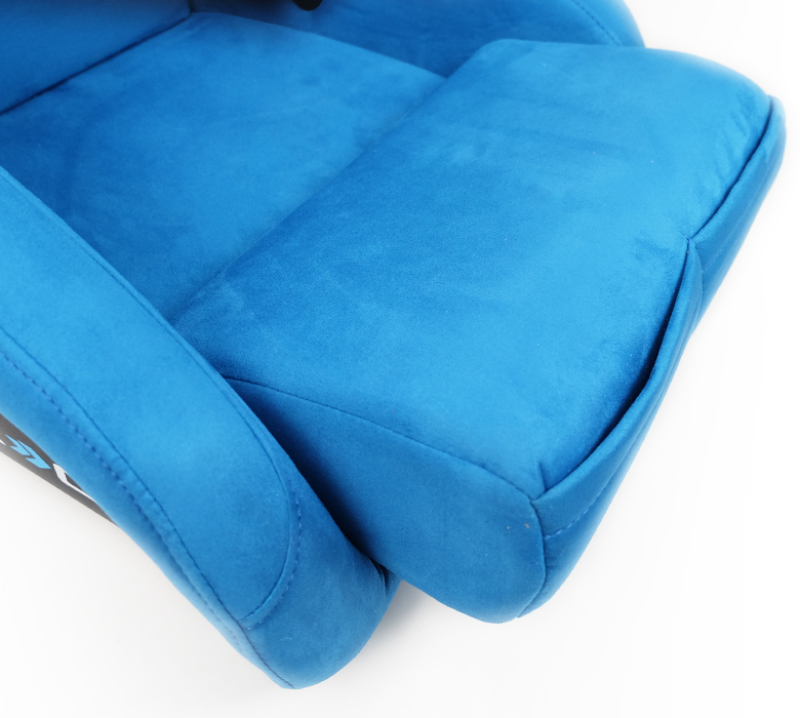 NRG FRP Bucket Seat ULTRA Edition - Large (Blue Alcantara/Gold Glitter Back) thumbnail 4