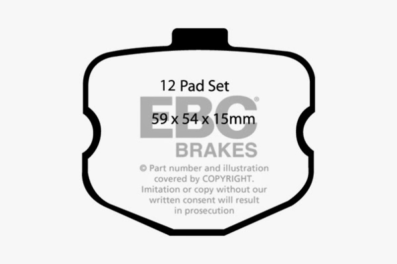 EBC 06-08 Chevrolet Corvette (C6) 7.0 (Z06) Yellowstuff Front Brake Pads thumbnail 7