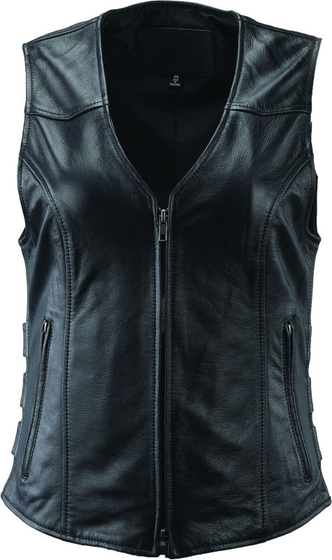 Kuryakyn Leather By River Road Plains Leather Vest Black Womens - Large thumbnail 2
