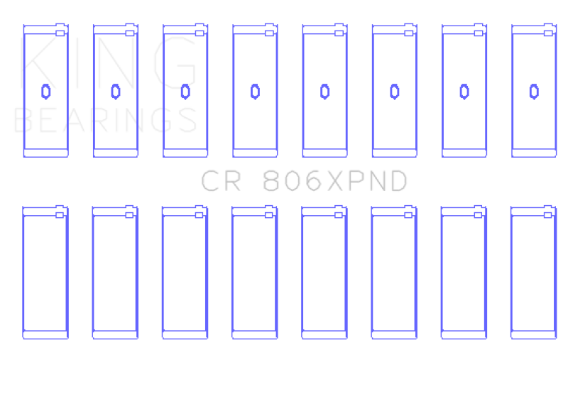 King Engine Bearings Chrysler 361Ci 383Ci (Size STDX) Connecting Rod Bearing Set thumbnail 3