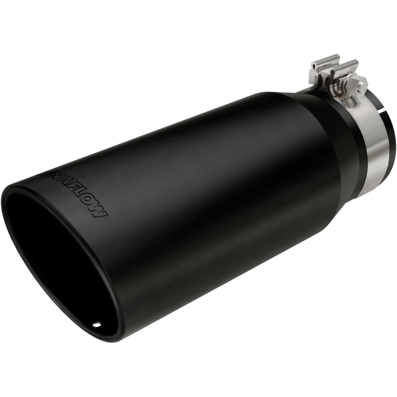 MagnaFlow Tip Stainless Black Coated Single Wall Round Single Outlet 5in Dia 4in Inlet 13in L thumbnail 3