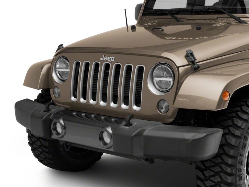 Raxiom 97-18 Jeep Wrangler TJ & JK Axial 7-In LED Headlights w/ DRL - Black Housing (Clear Lens) thumbnail 7