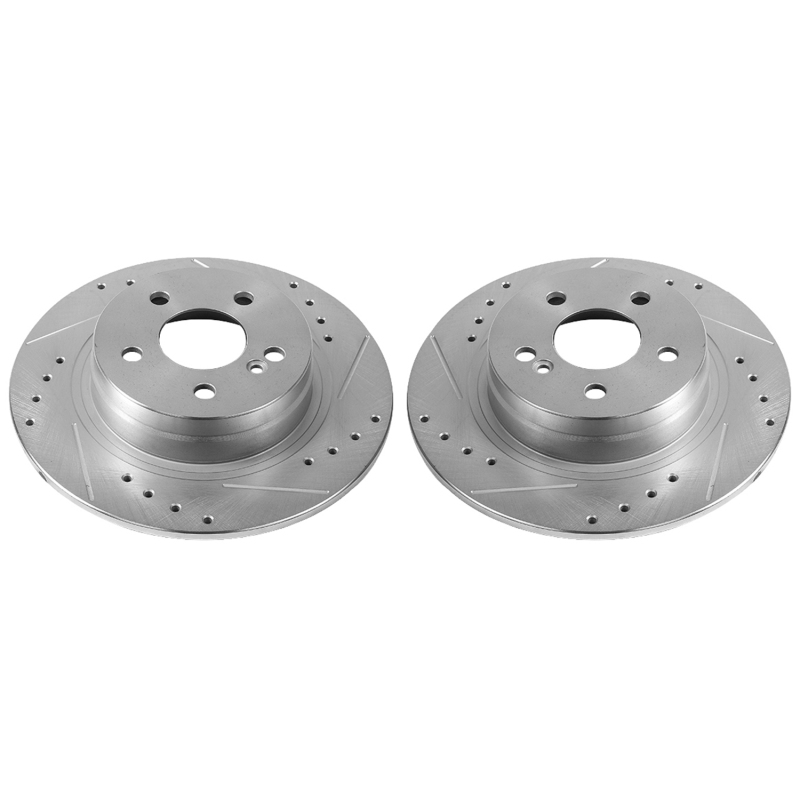 Power Stop 12-16 Mercedes-Benz C250 Rear Evolution Drilled & Slotted Rotors - Pair