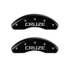 MGP Front set 2 Caliper Covers Engraved Front Cruze Black finish silver ch thumbnail 7