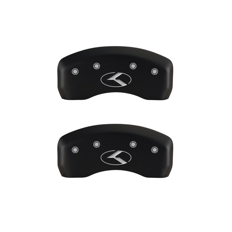 MGP 4 Caliper Covers Engraved Front & Rear Circle K/Kia Red finish silver ch thumbnail 9