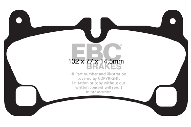 EBC 08 Porsche Cayenne 4.8 Turbo Extra Duty Rear Brake Pads thumbnail 2