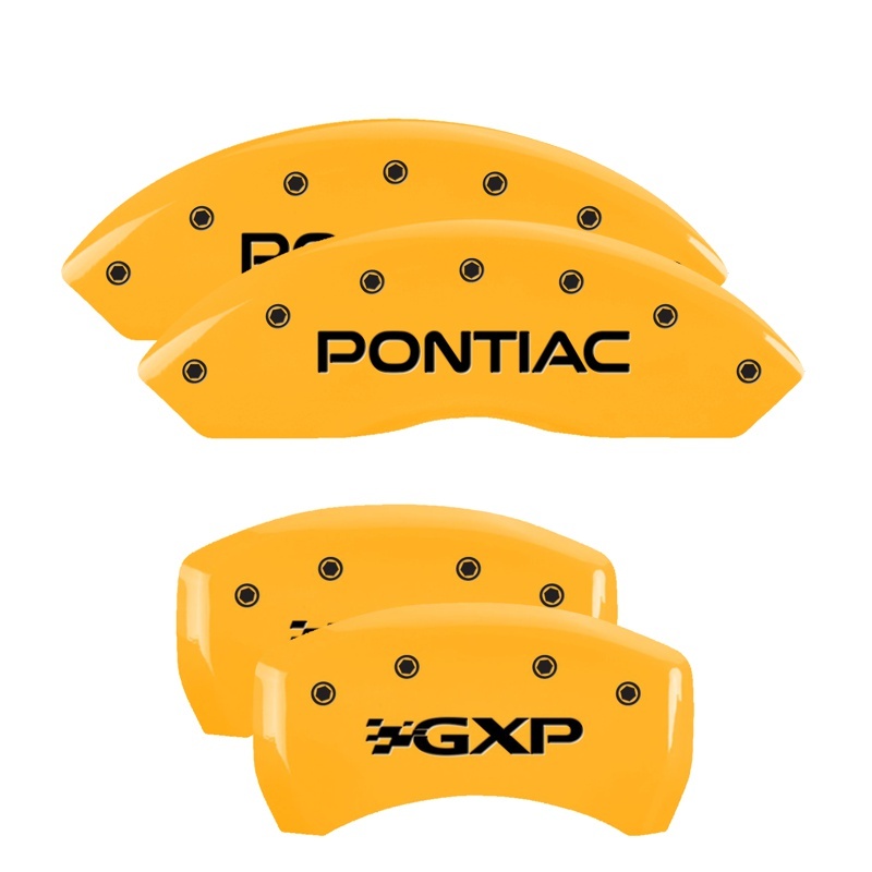 MGP 4 Caliper Covers Engraved Front Pontiac Rear Gxp Yellow Finish Black Char 2007 Pontiac Solstice thumbnail 6