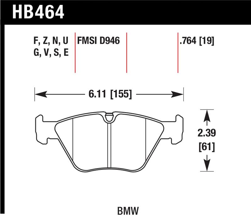 HAWK Blue 9012 Brake Pad Sets
