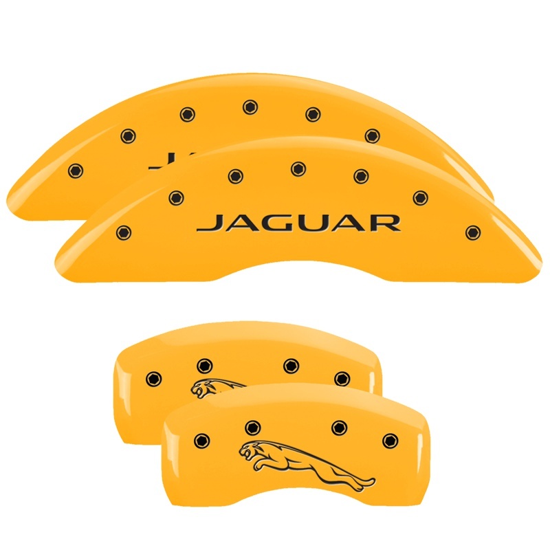MGP 4 Caliper Covers Engraved Front & Rear Acura Yellow Finish Black Char 2017 Acura MDX thumbnail 5