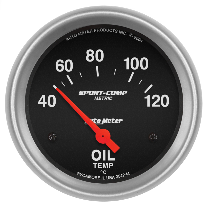 Autometer Sport-Comp 66.7mm 40-120 Deg C Short Sweep Electronic Oil Temperature Gauge thumbnail 5