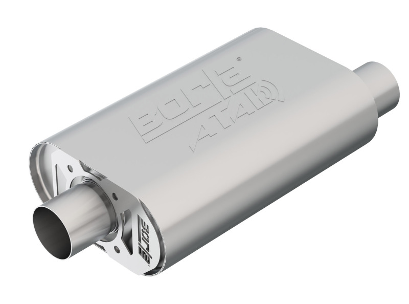 Borla CrateMuffler SBC Hot 350/383 2.5 inch Offset/Center 14in x 4.35in x 9in Oval Atak Muffler thumbnail 2