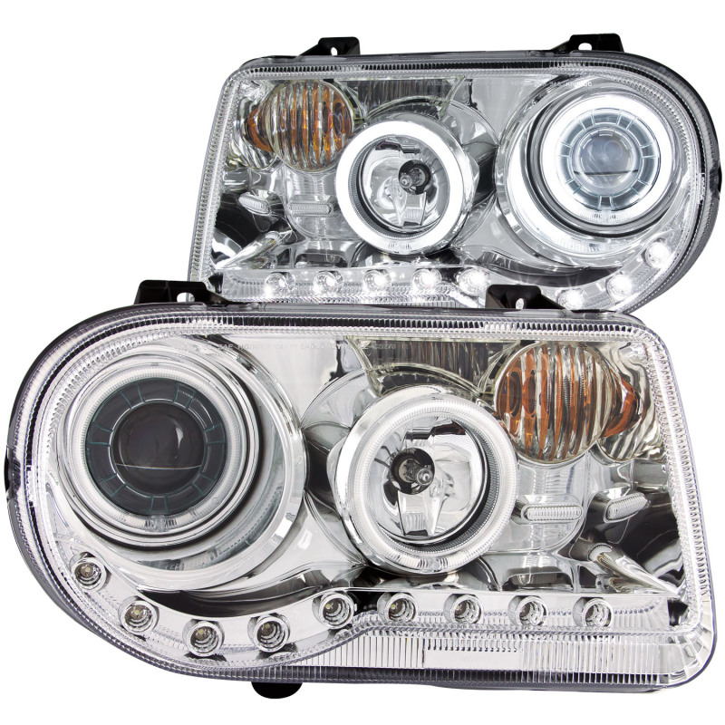 ANZO 2005-2010 Chrysler 300C Projector Headlights w/ Halo Chrome (CCFL) G2 thumbnail 6