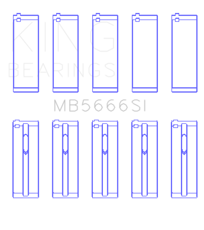 King Engine Bearings Mercedes Benz M271 C-Class (Size +0.25mm) Main Bearing Set