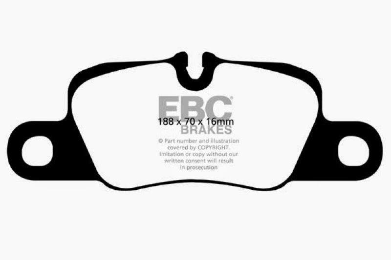 EBC 12-15 Porsche 911 (991) (Cast Iron Rotor only) 3.8 Carrera S Redstuff Rear Brake Pads thumbnail 4