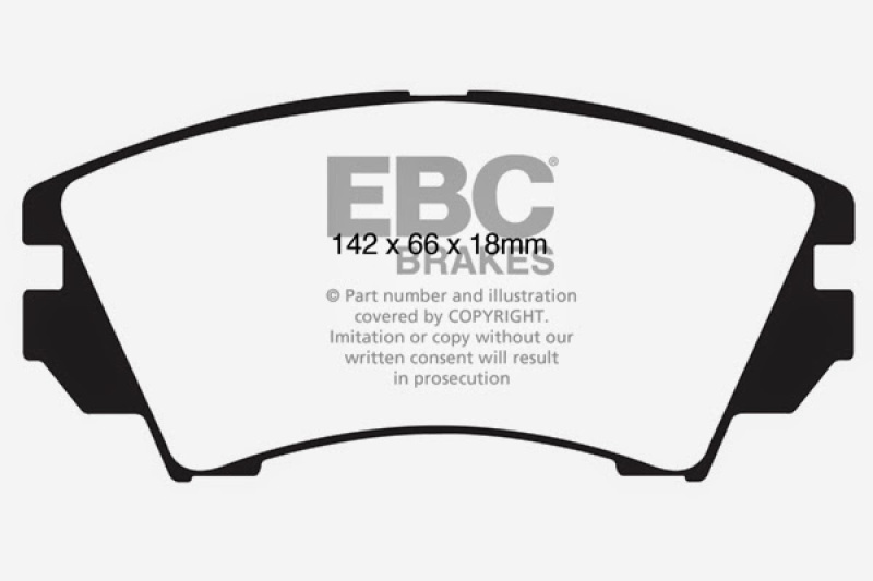 EBC 10+ Buick Allure (Canada) 3.0 Greenstuff Front Brake Pads thumbnail 5