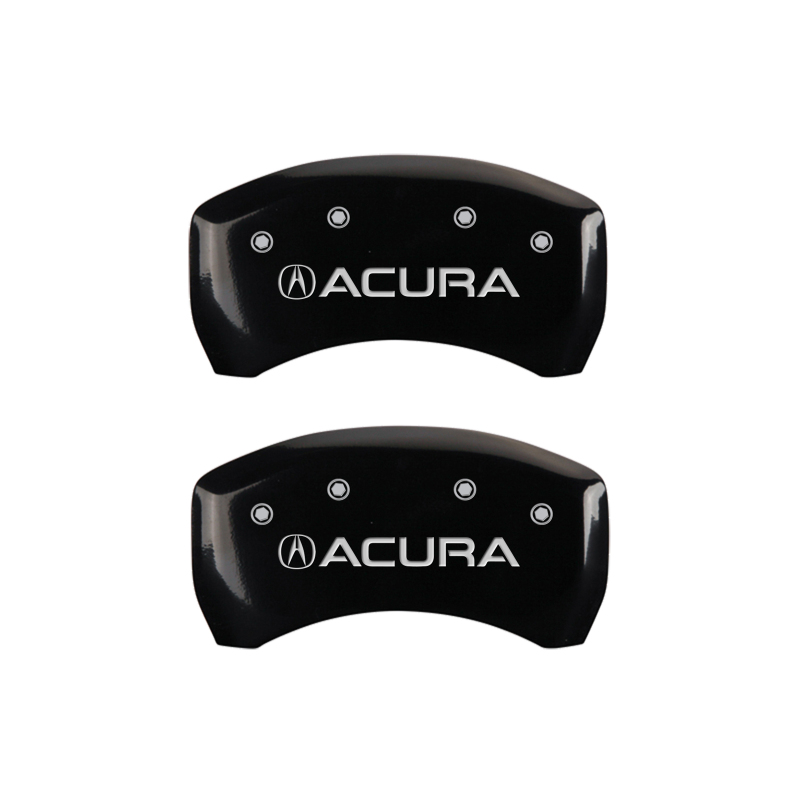 MGP 4 Caliper Covers Engraved Front & Rear Acura Black finish silver ch thumbnail 9