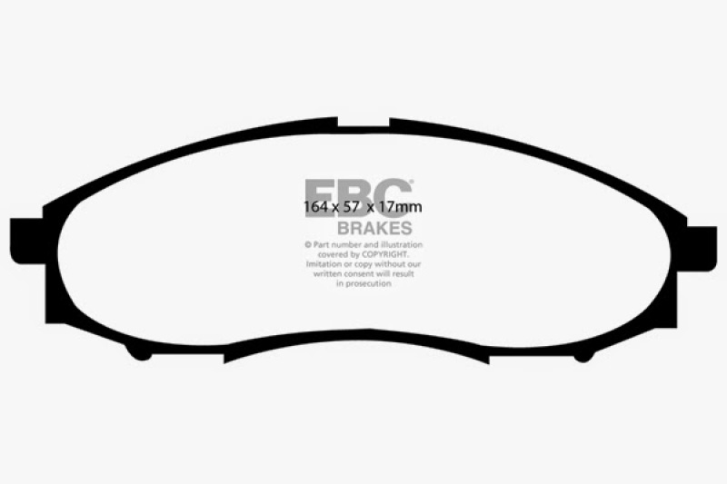 EBC 03-04 Nissan Frontier 3.3 2WD Greenstuff Front Brake Pads thumbnail 5