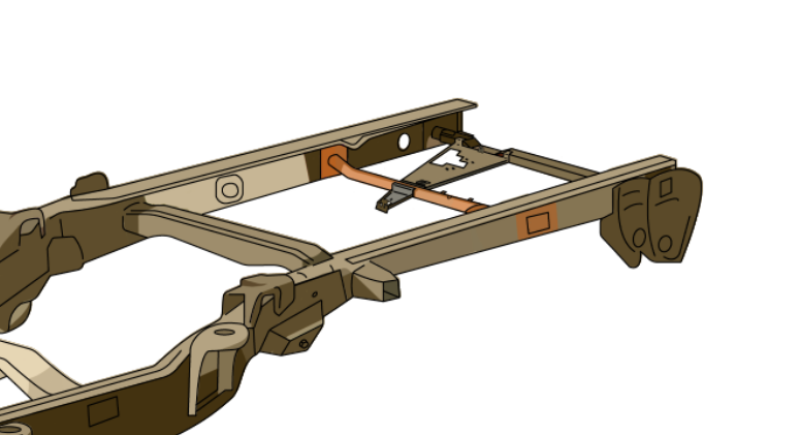 Rust Buster Forward Spare Tire Crossmember