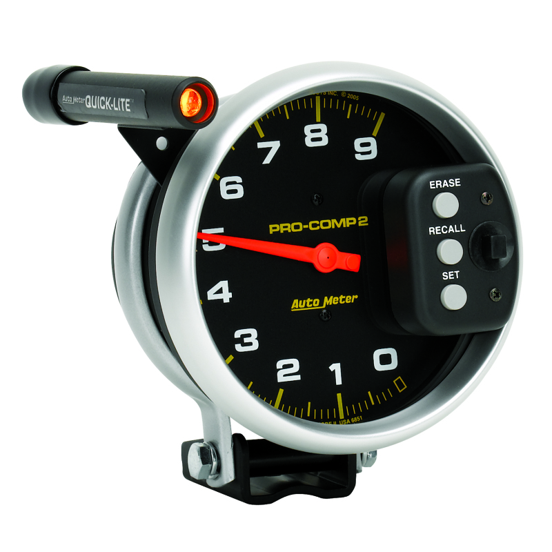 AutoMeter Gauge Tach 5in. 9K RPM Pedestal W/ Quick Lite & Peak Memory Pro-Comp thumbnail 9