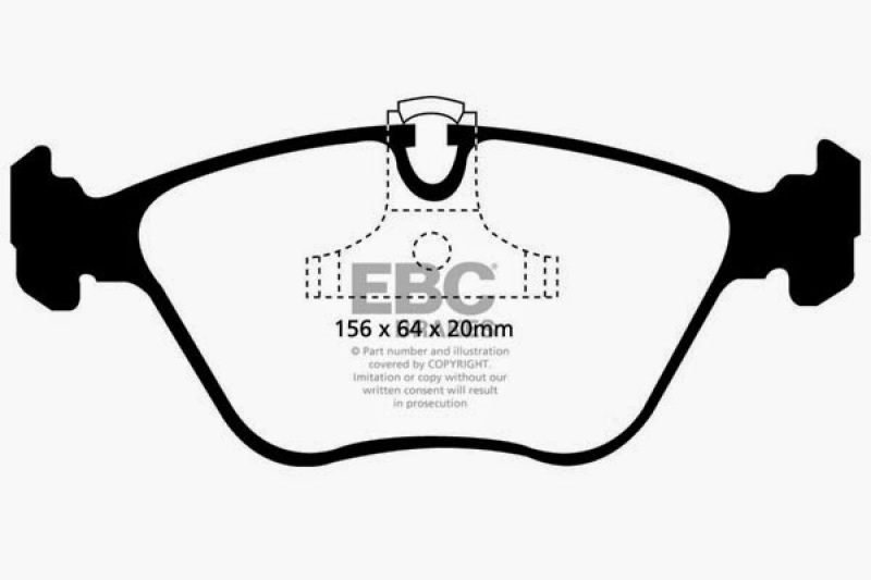 EBC 01-03 BMW 525i 2.5 (E39) Redstuff Front Brake Pads thumbnail 3